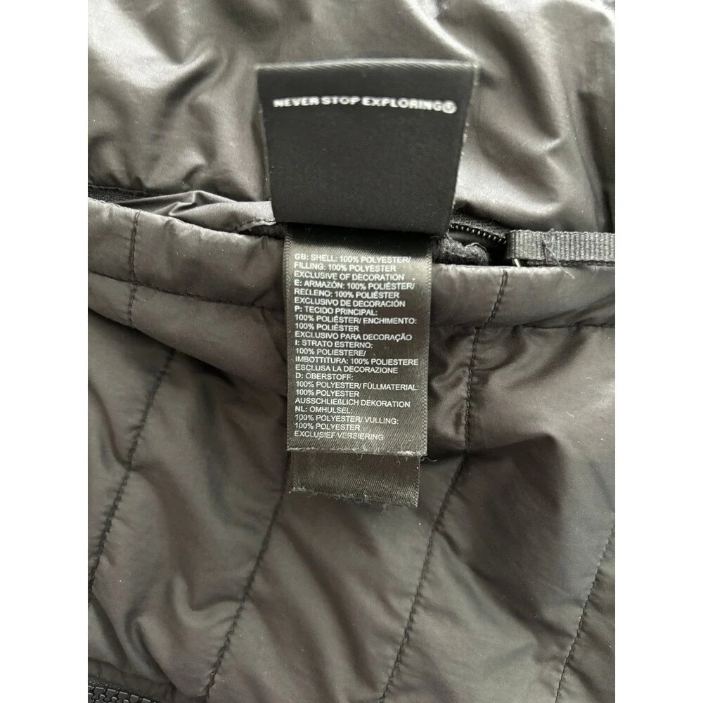 The North Face Reversible Puffer Plush Fleece Jacket Girls Size L 14/16 Black